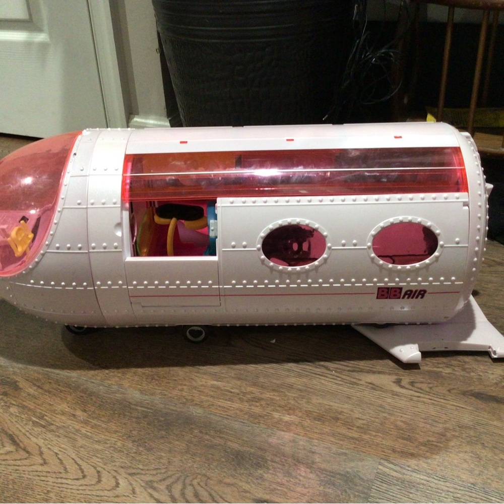 Pink and White Kids Toy Airplane